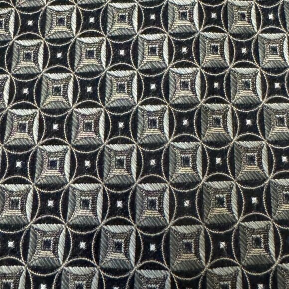 Joseph & Feiss 100% silk tie with an olive green, black and gold design - Picture 4 of 6